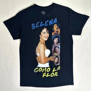 Selena Quintanilla Como La Flor T-Shirt Black Official Merch 2018 Size Small S